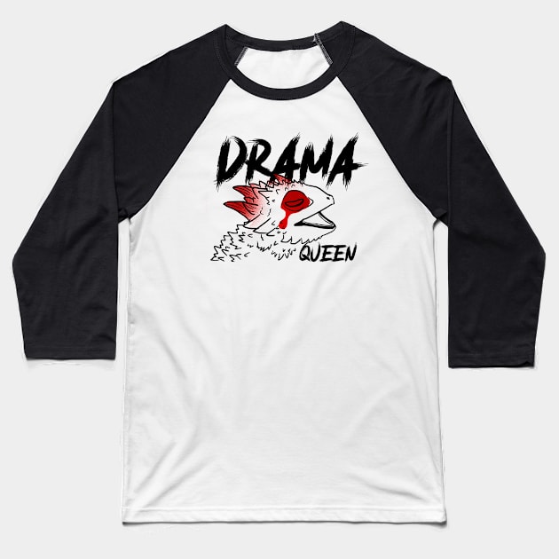 Short Horned Lizard Drama Queen Baseball T-Shirt by KO-of-the-self